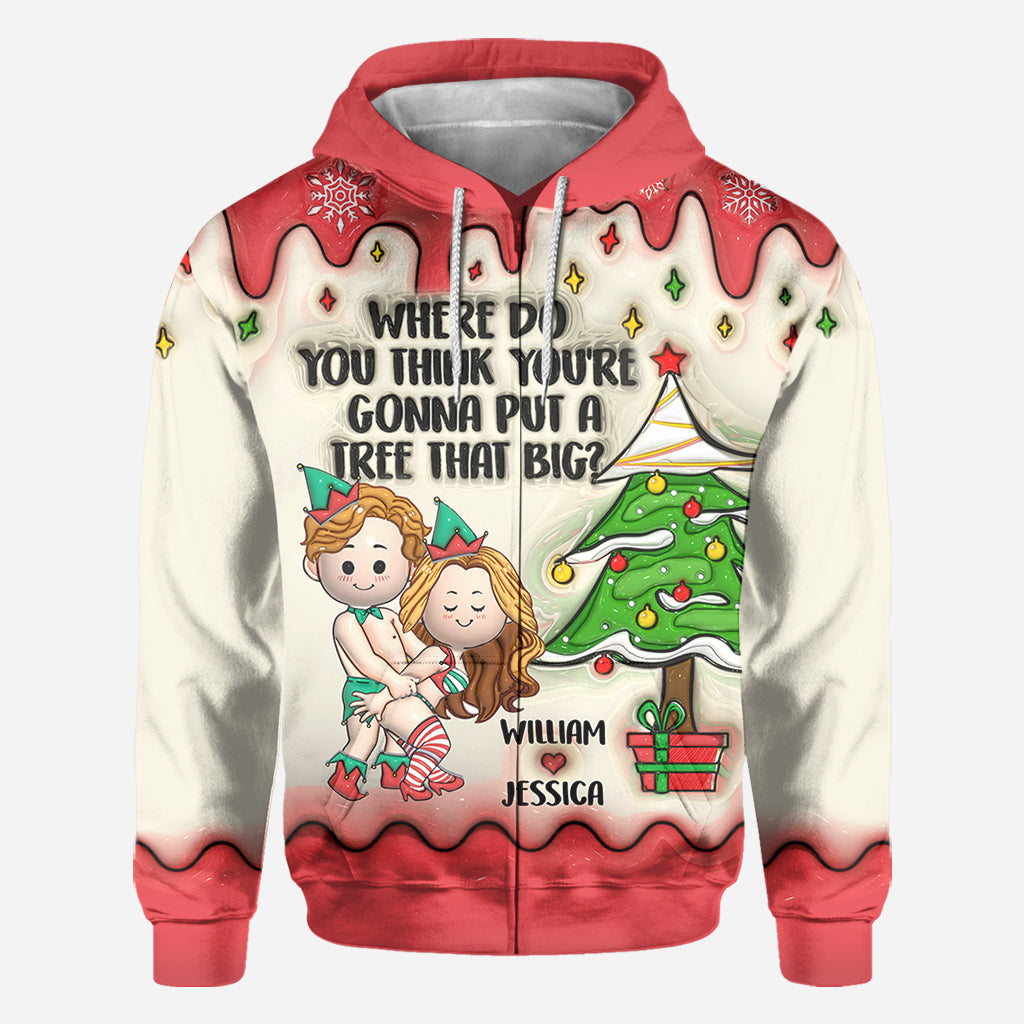 Beug dich vor und ich zeig's dir - Personalisiertes Pärchen-Shirt