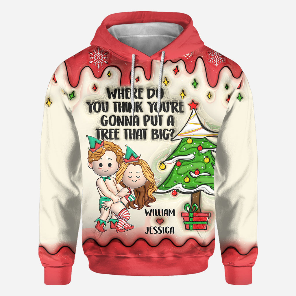 Beug dich vor und ich zeig's dir - Personalisiertes Pärchen-Shirt