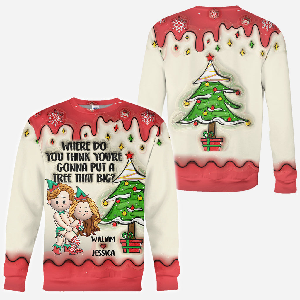 Beug dich vor und ich zeig's dir - Personalisiertes Pärchen-Shirt