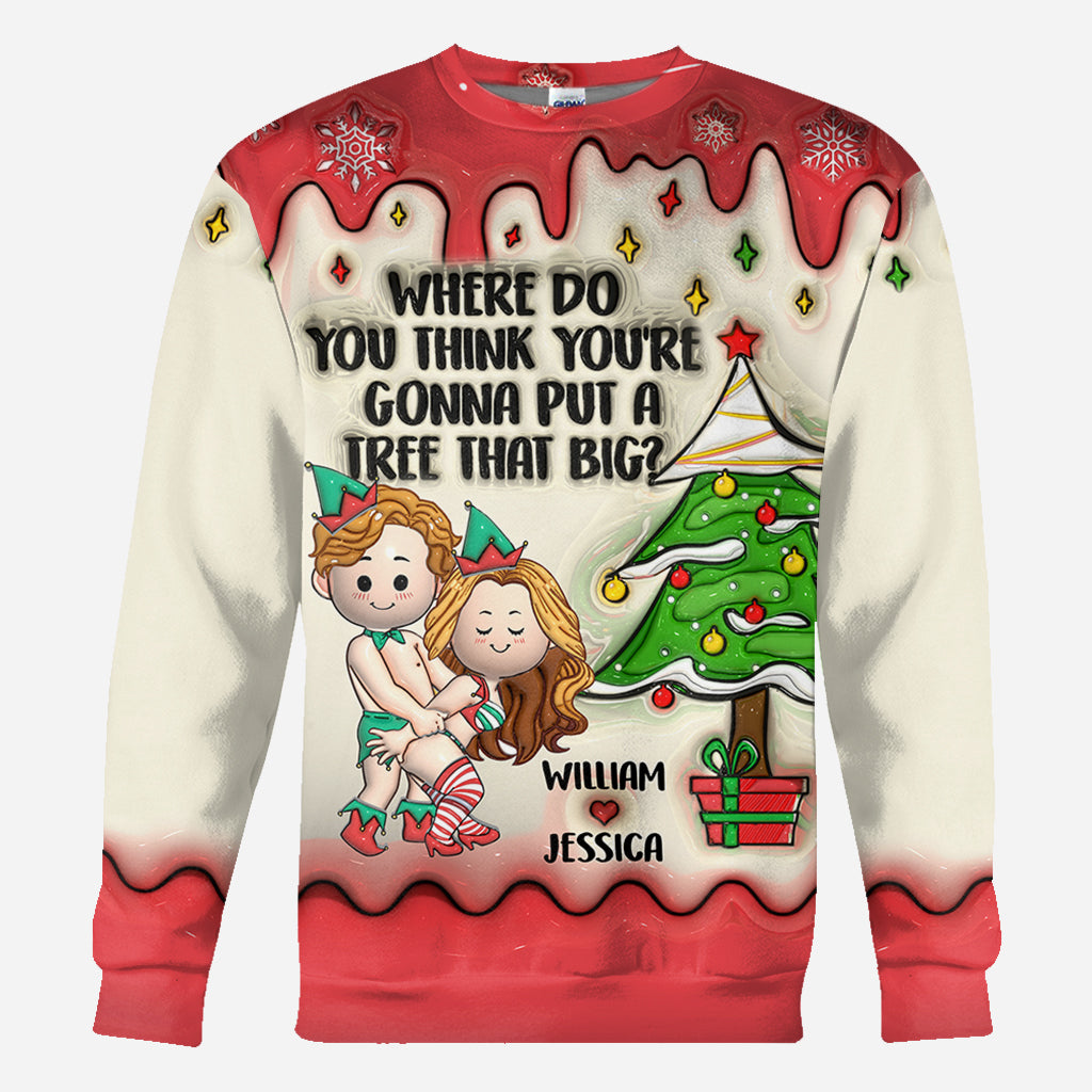 Beug dich vor und ich zeig's dir - Personalisiertes Pärchen-Shirt