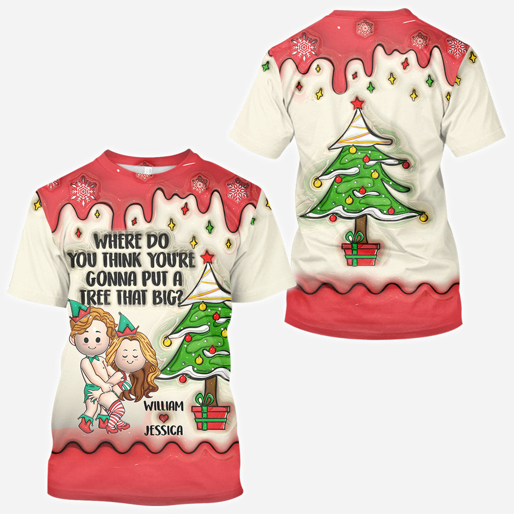 Beug dich vor und ich zeig's dir - Personalisiertes Pärchen-Shirt