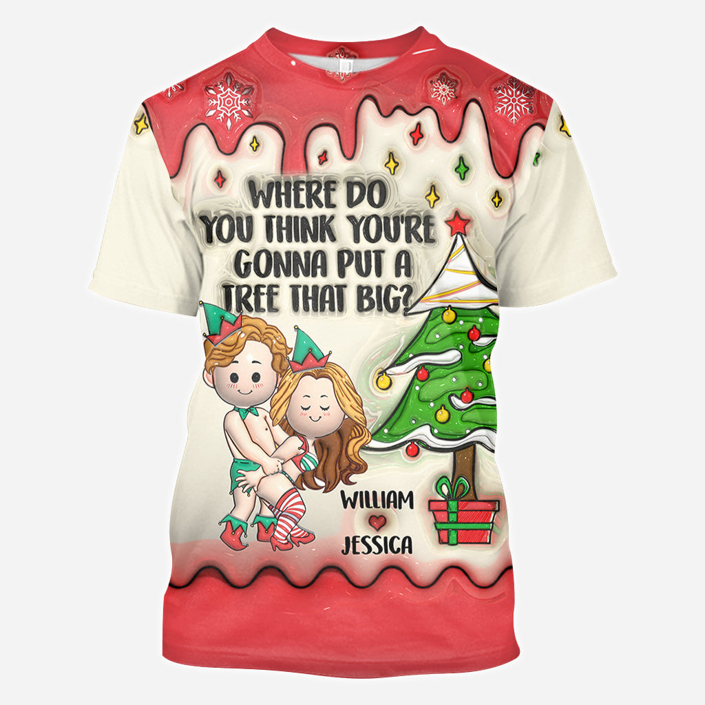 Beug dich vor und ich zeig's dir - Personalisiertes Pärchen-Shirt