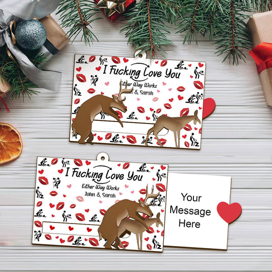Ich liebe dich – Personalisierter Schiebeornament für die Jagd