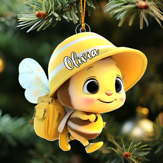 Cute Baby Bee - Personalized Kid Ornament