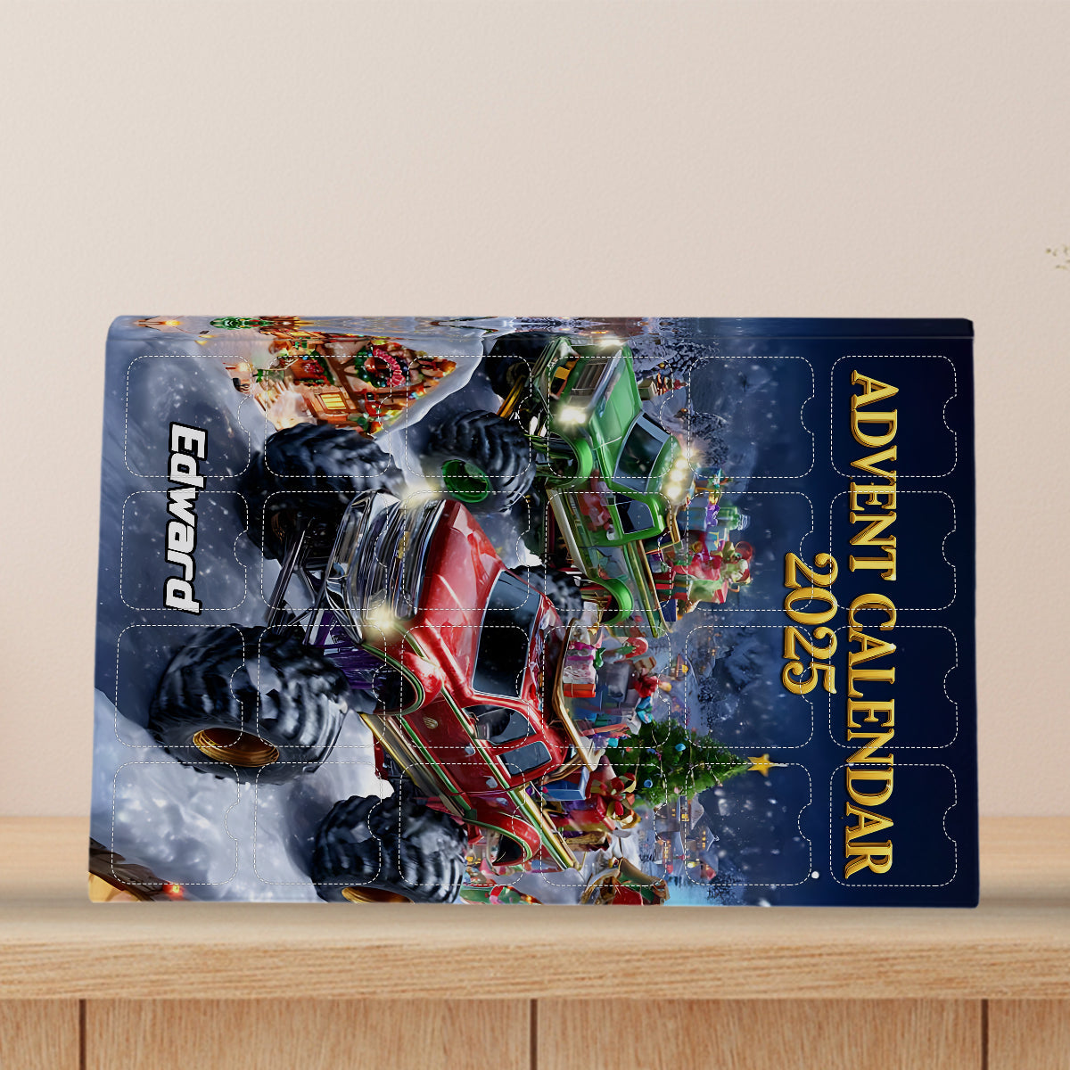 Monster Crusher - Personalisierter Adventskalender für Kinder mit Ornamenten