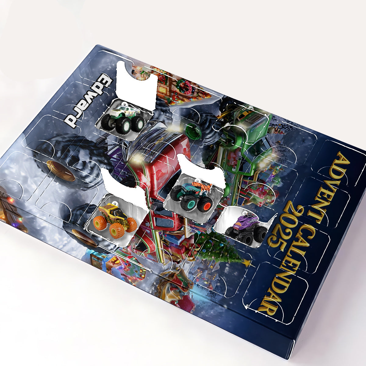 Monster Crusher - Personalisierter Adventskalender für Kinder mit Ornamenten