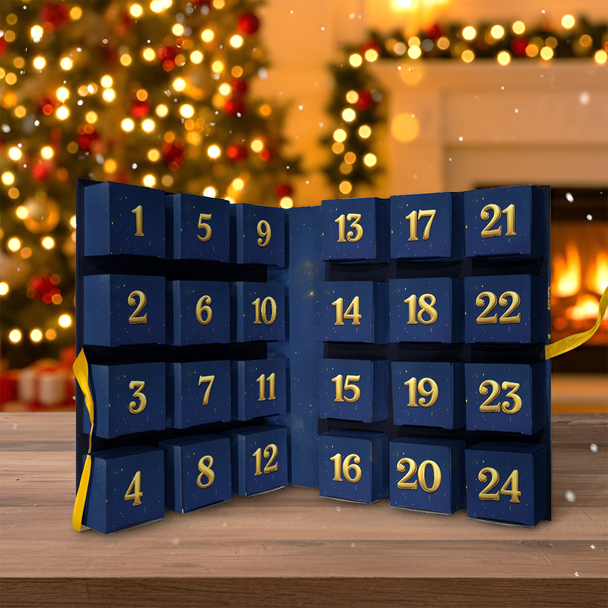 Monster Crusher – Personalisierter, faltbarer Adventskalender für Kinder mit Ornamenten