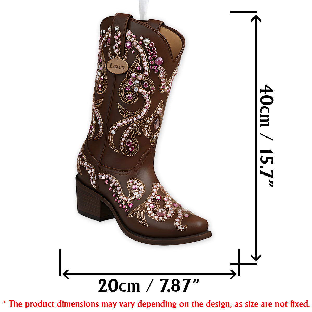 Howdy Chrismas - Personalized Cowgirl Shaped Christmas Stocking