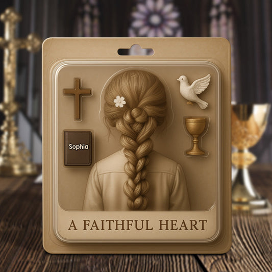 A Faithful Heart - Personalized Christian Custom Shaped Acrylic Plaque
