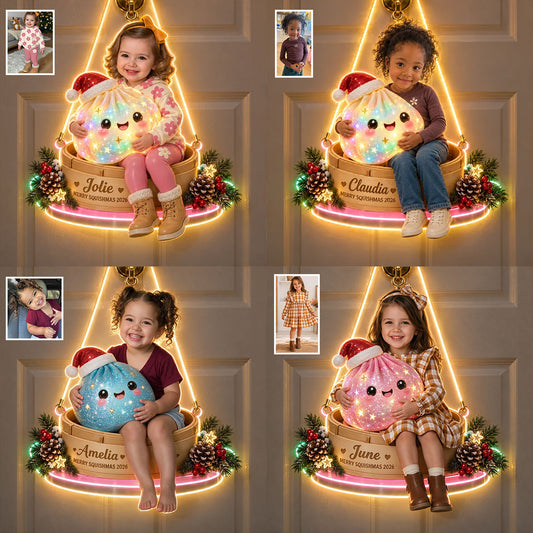 Frohe Squishmas - Personalisierte Kinder Neon LED Lichtsign