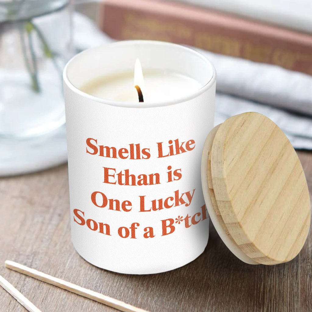 Funny Sarcastic Quote - Personalized Candle With Wooden Lid