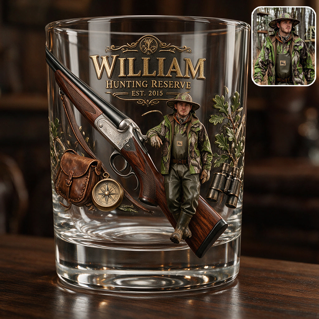 Love Hunting - Personalized Hunting Whiskey Glass
