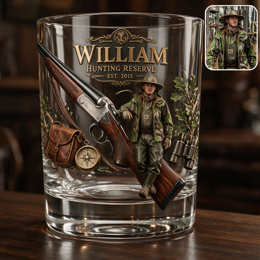 Love Hunting - Personalized Hunting Whiskey Glass