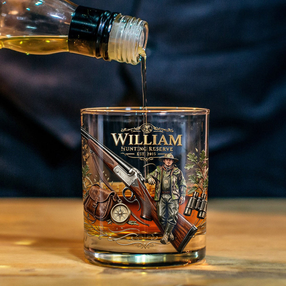 Love Hunting - Personalized Hunting Whiskey Glass