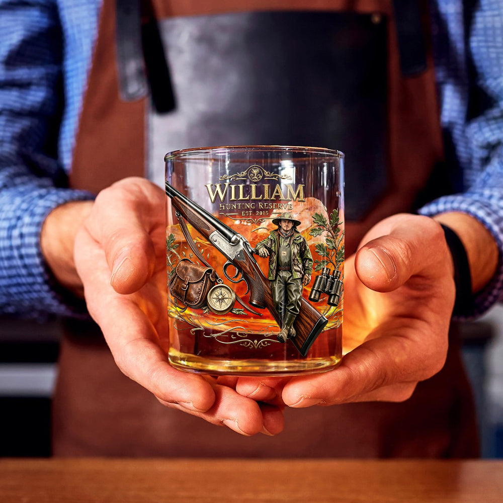 Love Hunting - Personalized Hunting Whiskey Glass