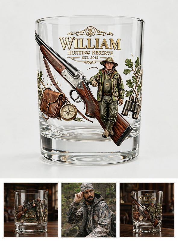 Love Hunting - Personalized Hunting Whiskey Glass