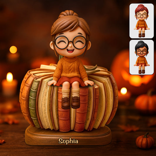 Einfach ein Mädchen, das gerne liest – personalisierte, buchförmige Holzplakette