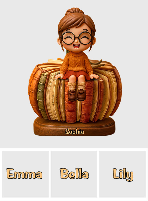 Just A Girl Who Loves Reading - Personalized Book Custom Shaped Wood Plaque