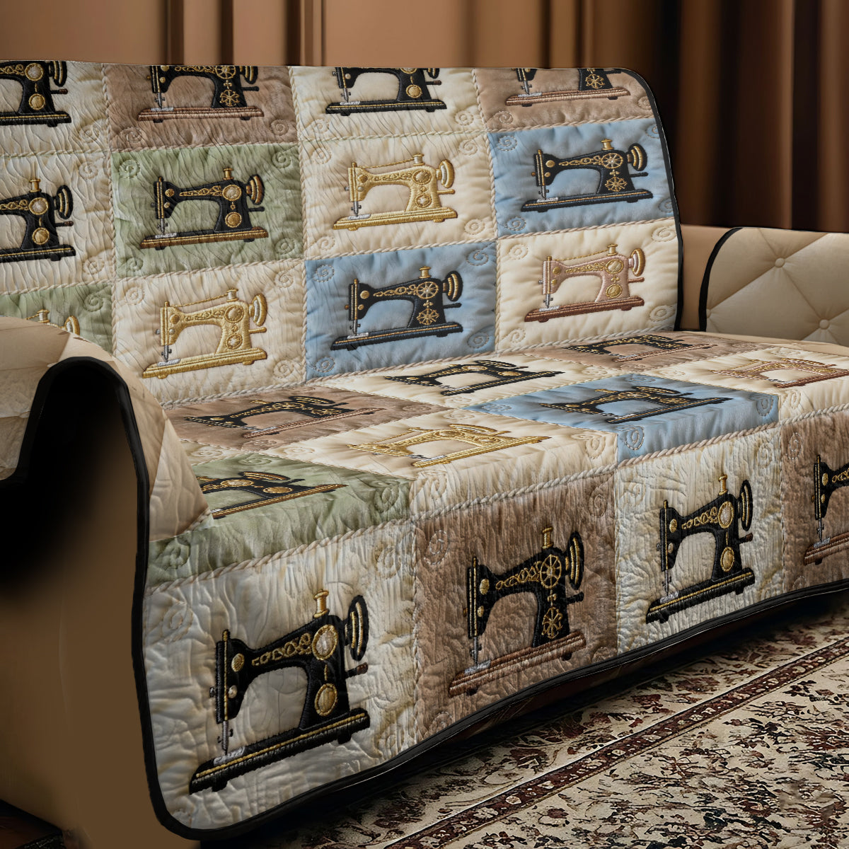 Nähen macht Spaß – Personalisierter, gesteppter Sofabezug