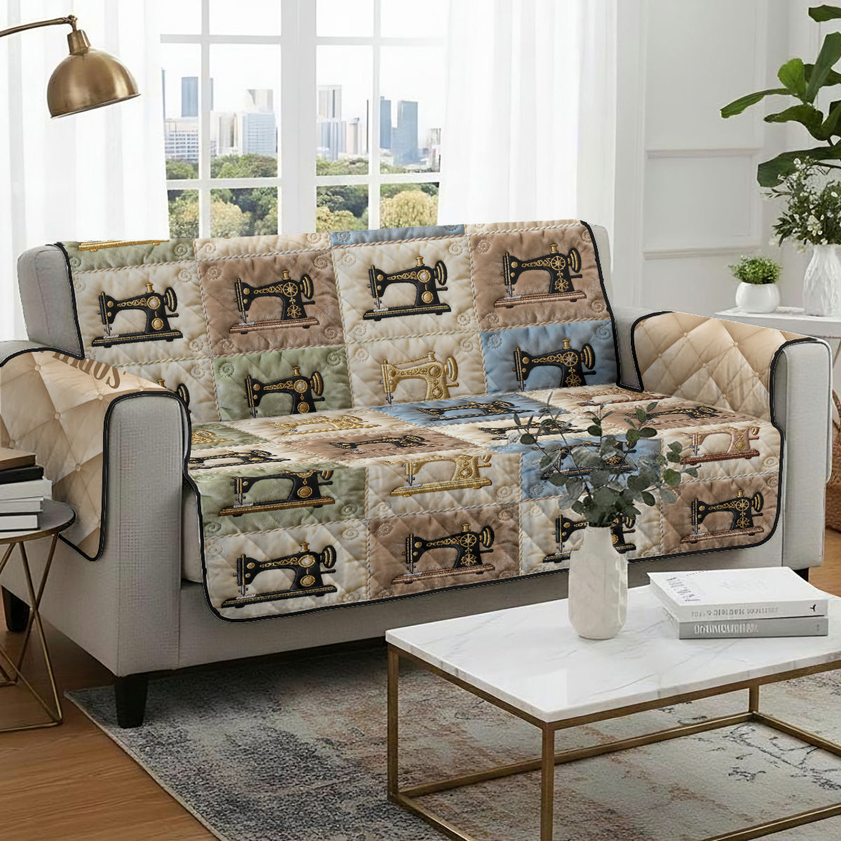 Nähen macht Spaß – Personalisierter, gesteppter Sofabezug