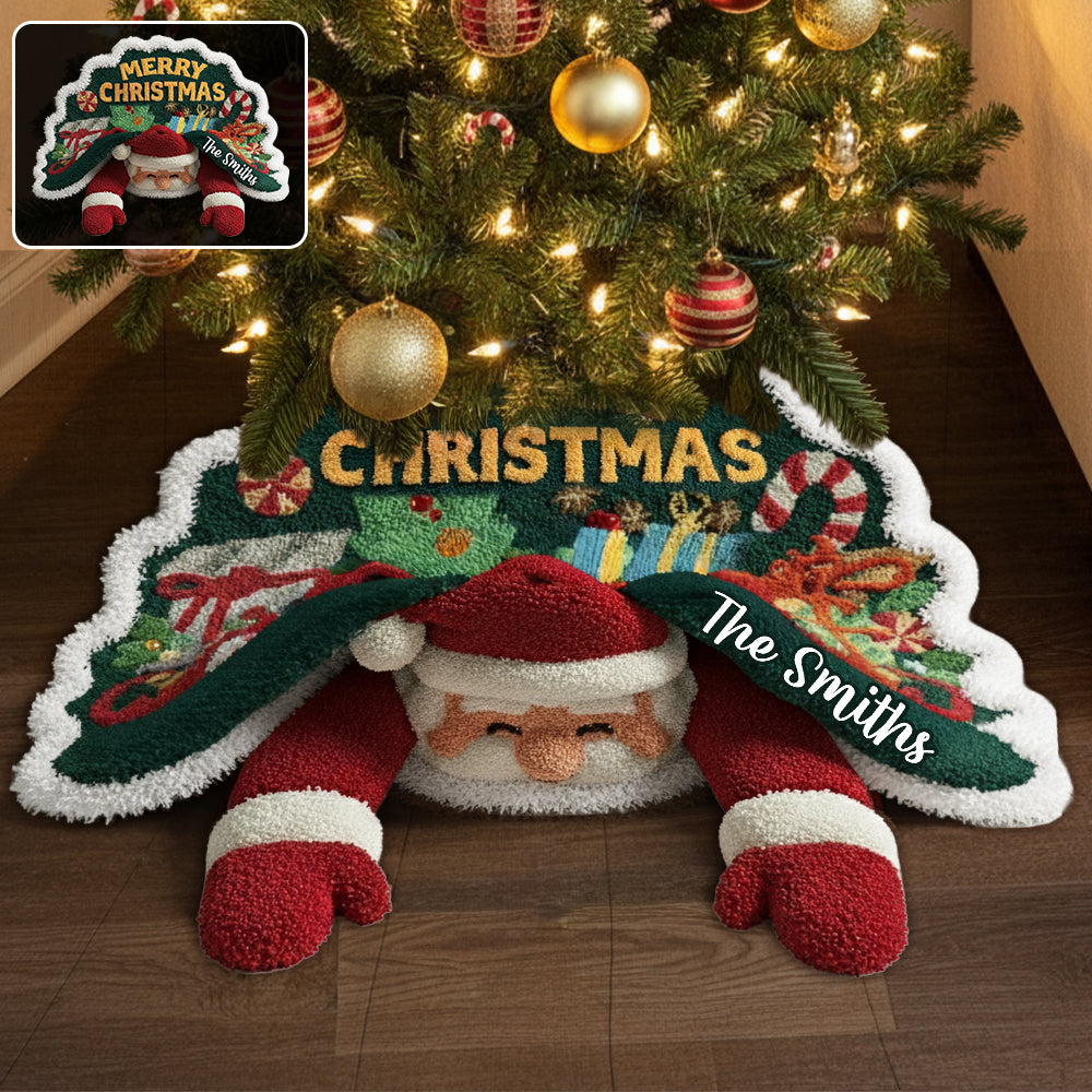 Weihnachtsmann - Personalisierter Baumrock in Familienform