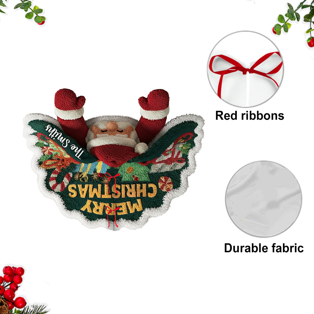 Weihnachtsmann - Personalisierter Baumrock in Familienform