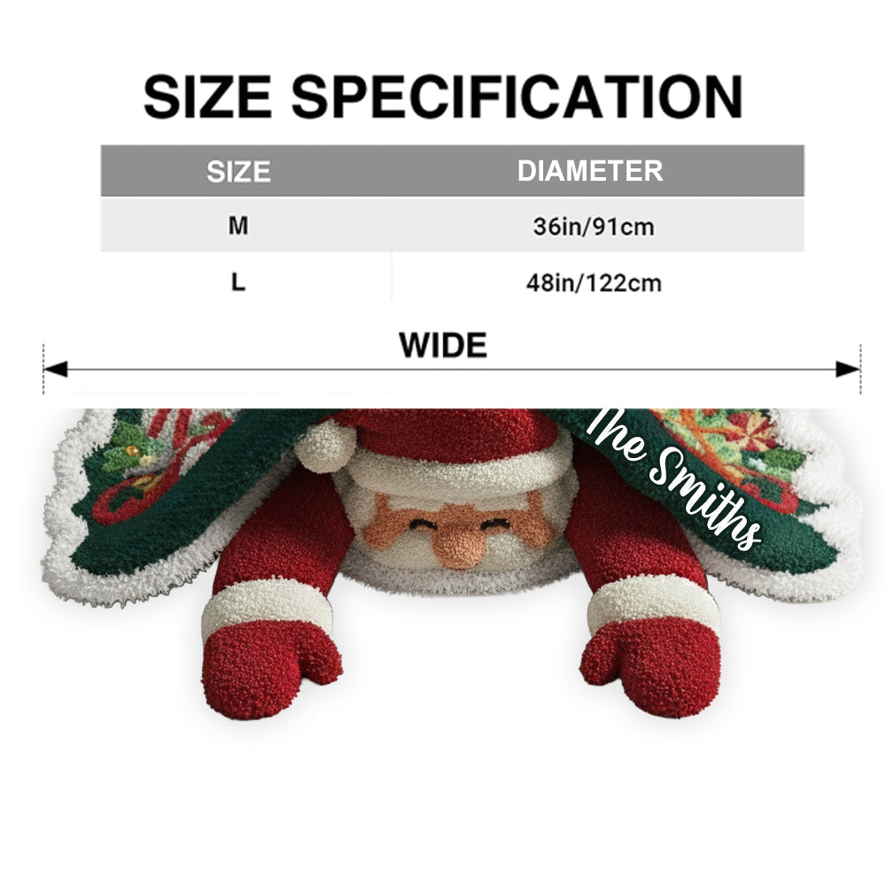 Weihnachtsmann - Personalisierter Baumrock in Familienform