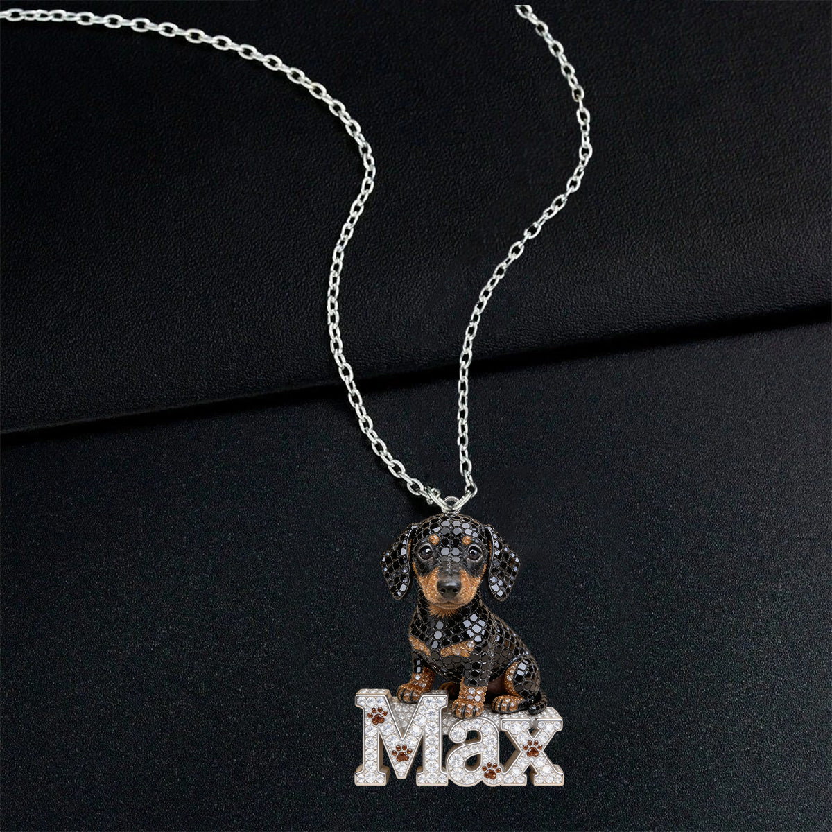 Geschenk für Tierliebhaber, Hundeliebhaber - Personalisierte Hundehalskette aus Metall