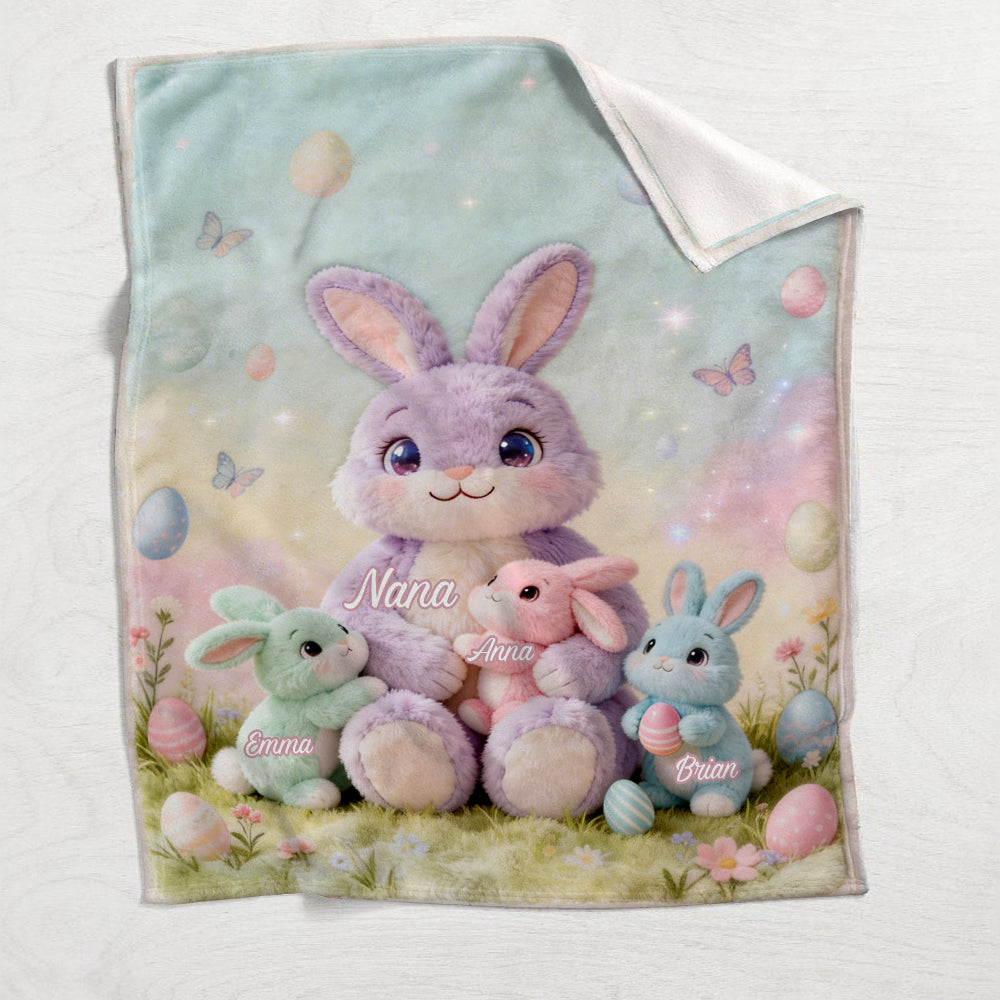 Easter Nana Bunny - Personalized Grandma Blanket