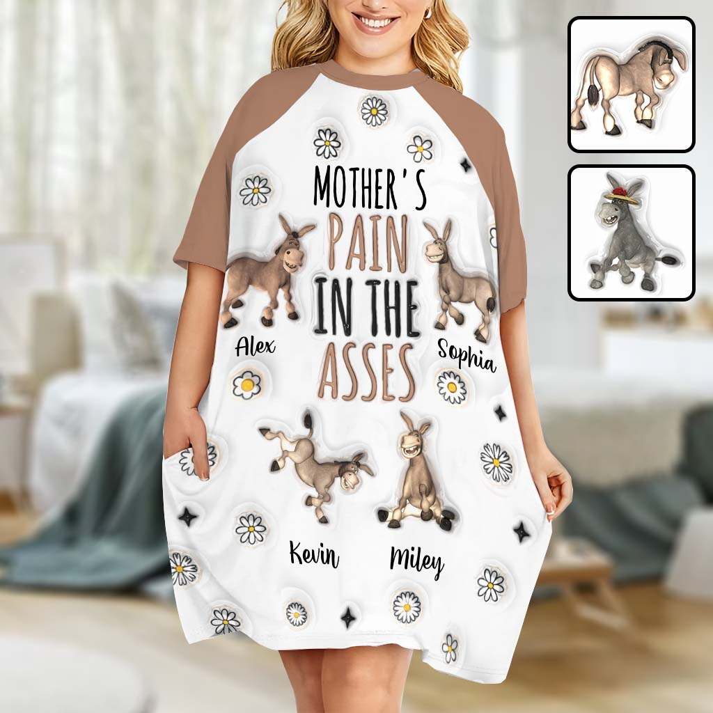 Mutternervtötend - Personalisiertes Schlafshirt-Kleid für Mütter