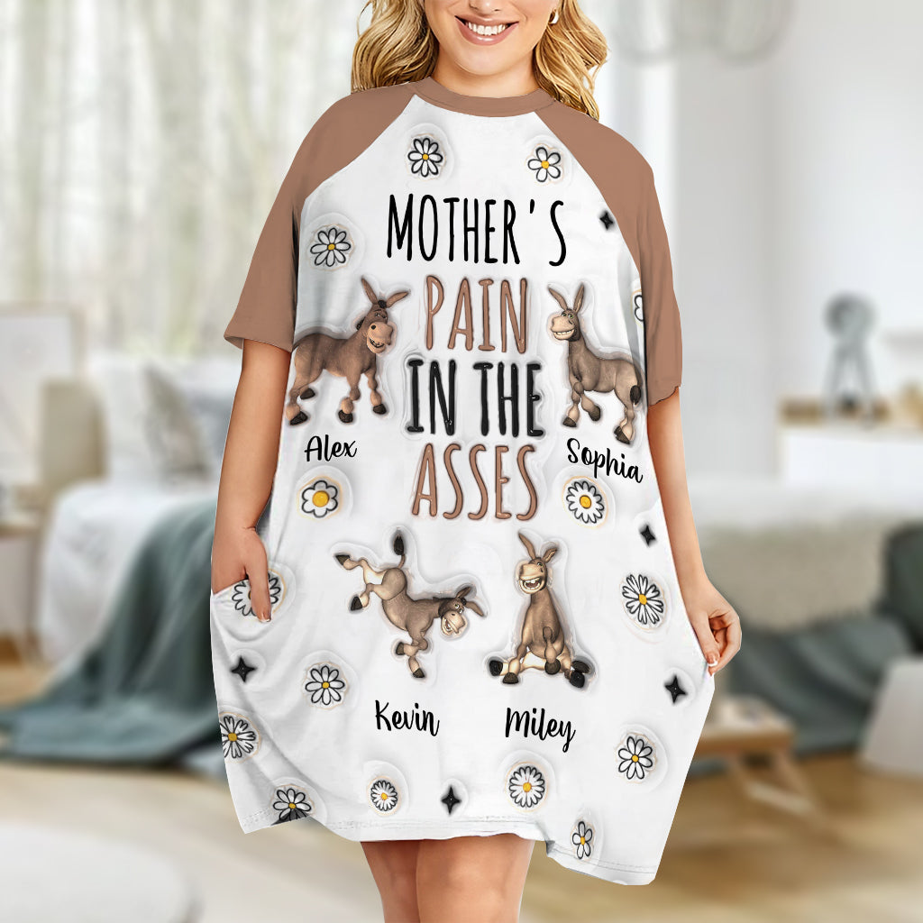 Mutternervtötend - Personalisiertes Schlafshirt-Kleid für Mütter