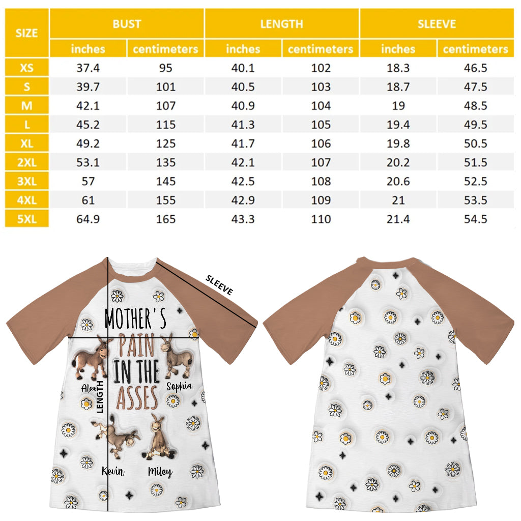 Mutternervtötend - Personalisiertes Schlafshirt-Kleid für Mütter