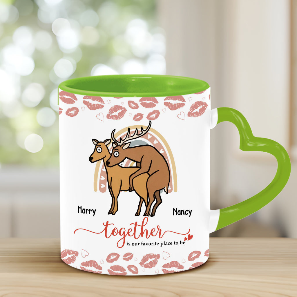 I Love You - Personalized Hunting Heart Handle Mug