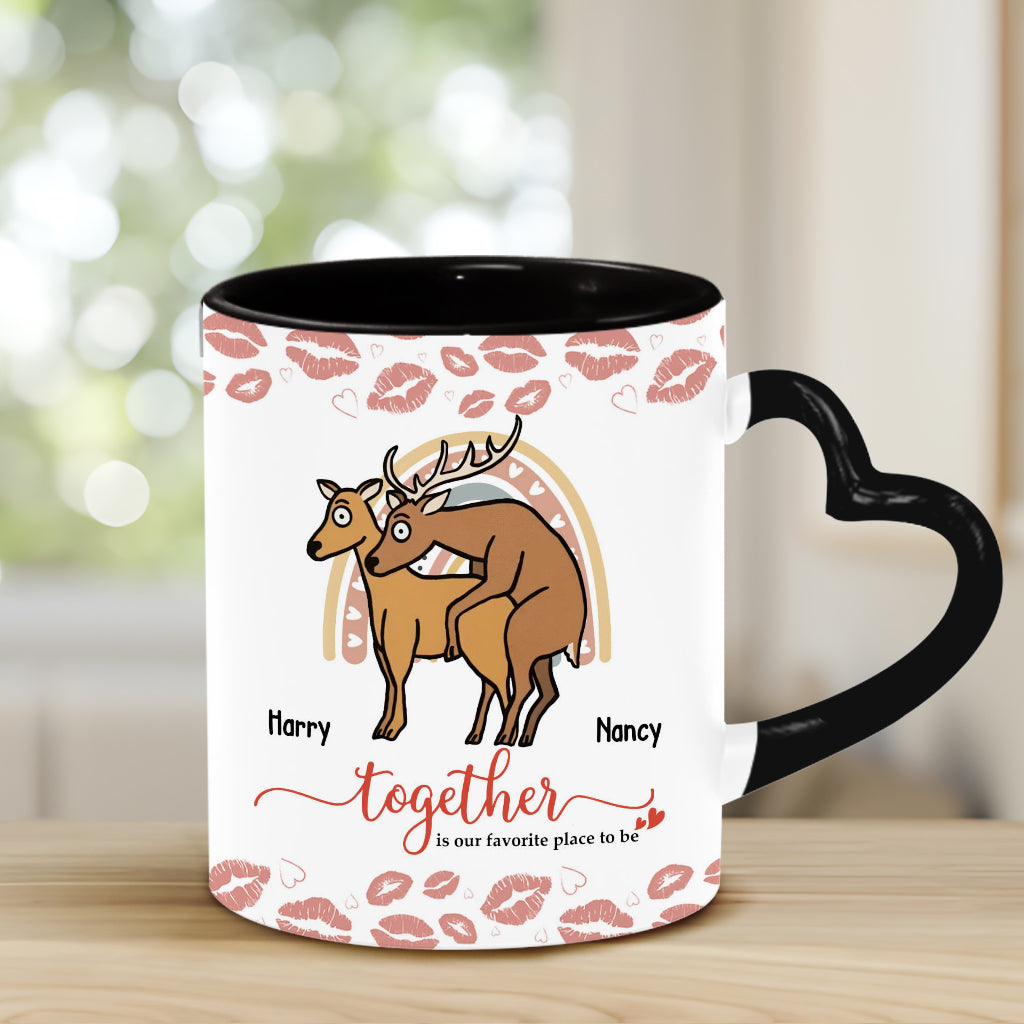 I Love You - Personalized Hunting Heart Handle Mug