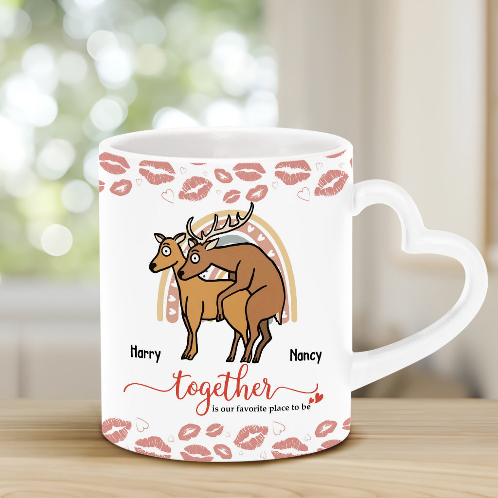 I Love You - Personalized Hunting Heart Handle Mug