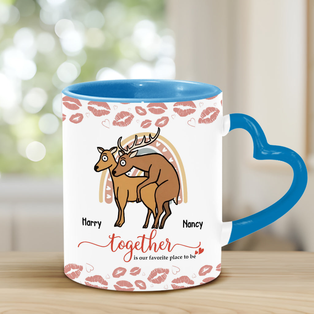 I Love You - Personalized Hunting Heart Handle Mug