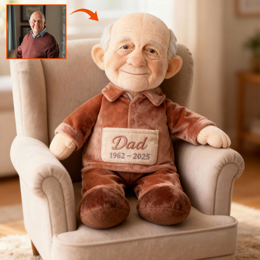 In Loving Memory - Personalized Memorial Fur Pillow & Plush Ornament & Plaque Gift Set