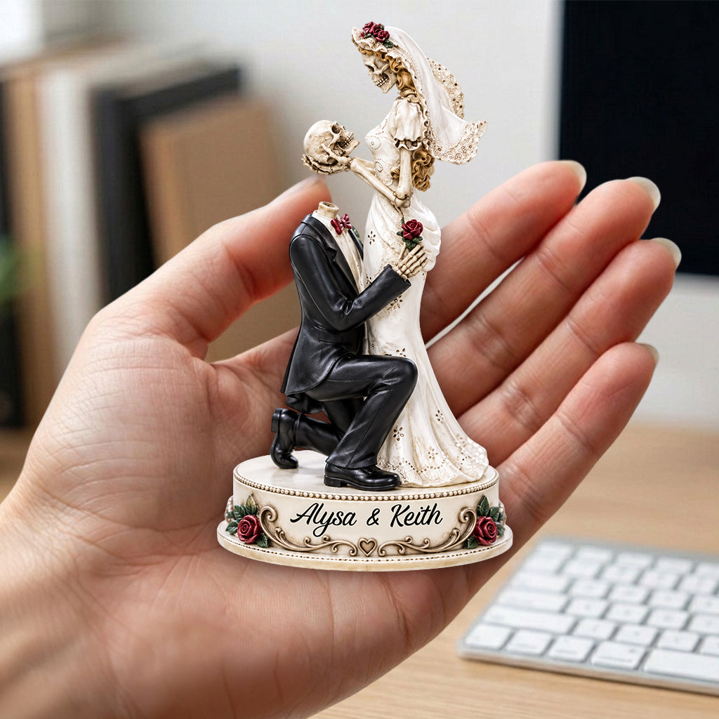 Skull Paar Hochzeitstorte Topper - Personalisierte Premium 3D Figur