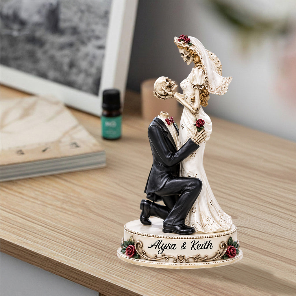 Skull Paar Hochzeitstorte Topper - Personalisierte Premium 3D Figur