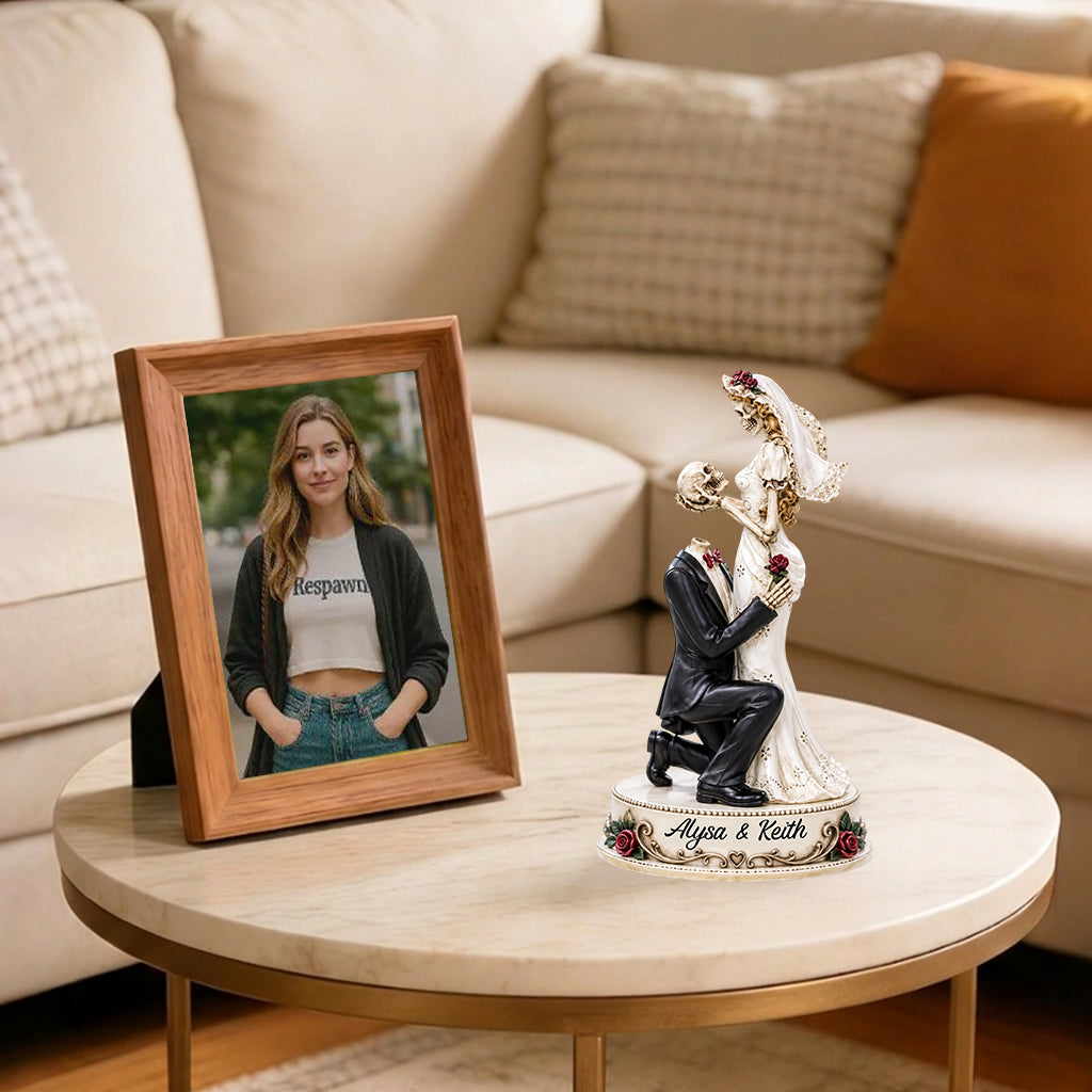 Skull Paar Hochzeitstorte Topper - Personalisierte Premium 3D Figur