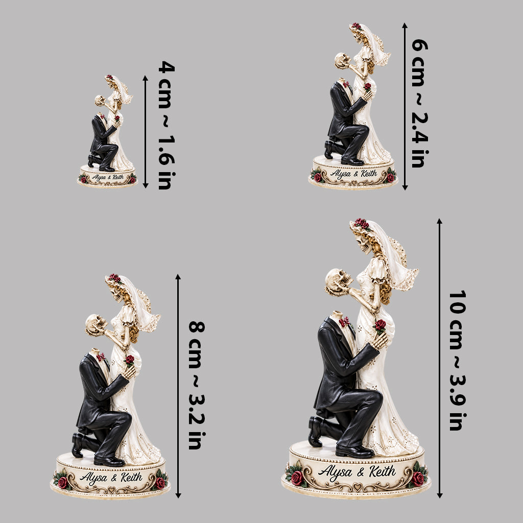 Skull Paar Hochzeitstorte Topper - Personalisierte Premium 3D Figur