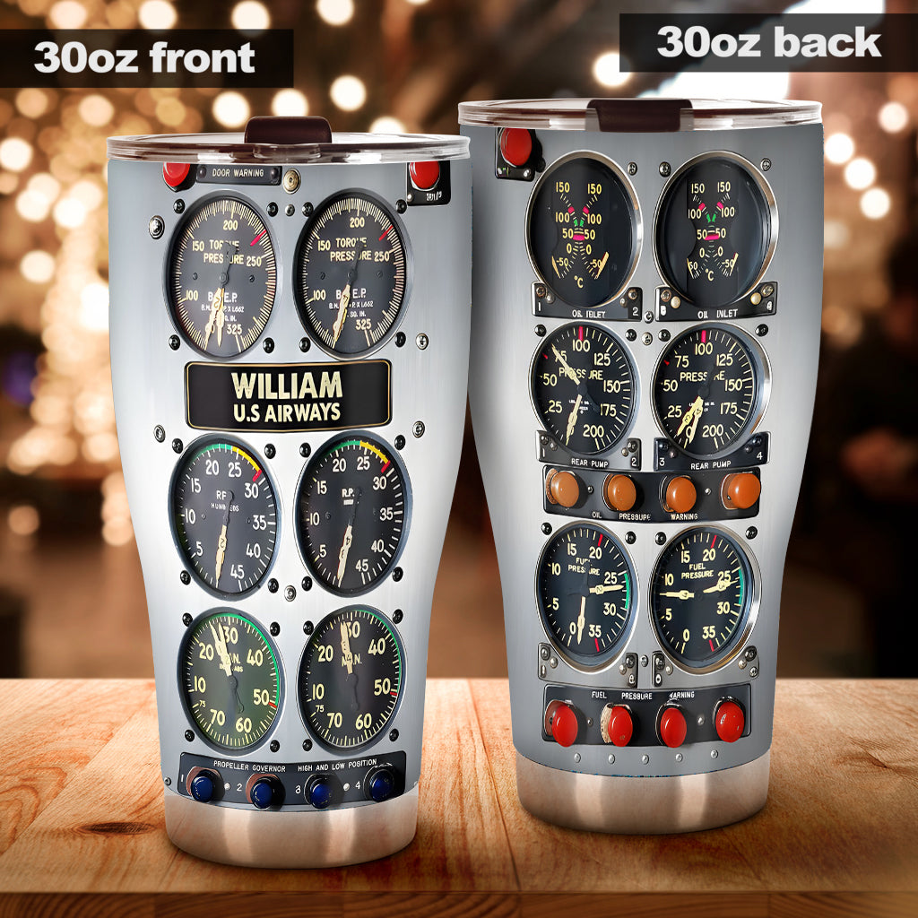 Luftfahrt-Bedienfeld – Personalisierter Luftfahrt-Trinkbecher