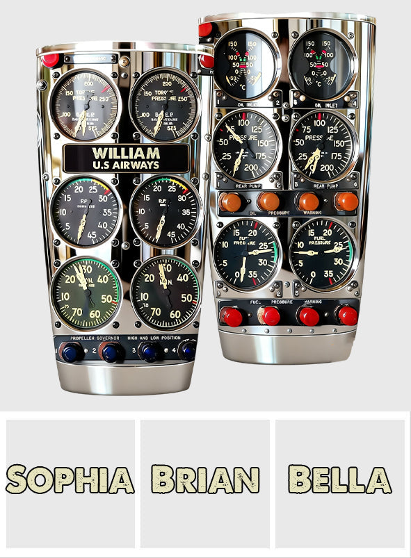 Luftfahrt-Bedienfeld – Personalisierter Luftfahrt-Trinkbecher