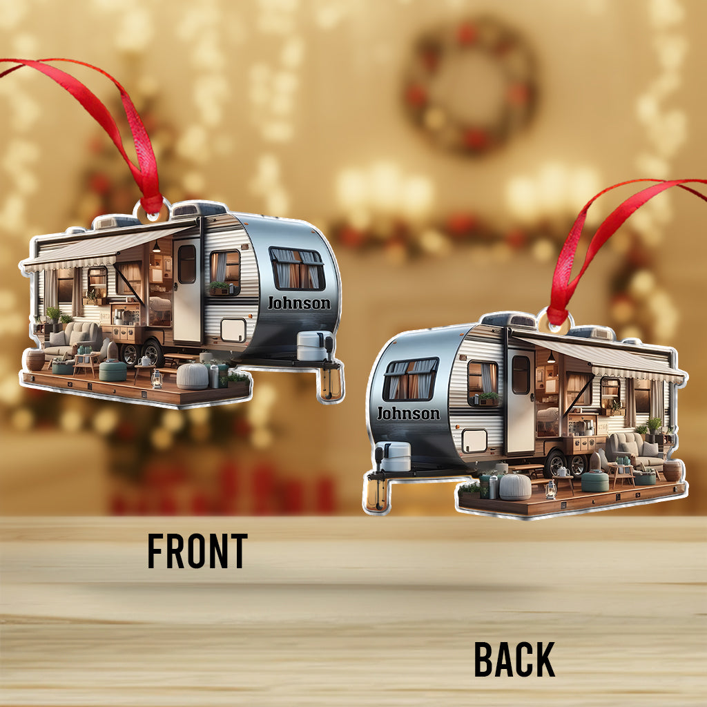 Personalized Travel Trailer Camping - Personalized Camping Ornament