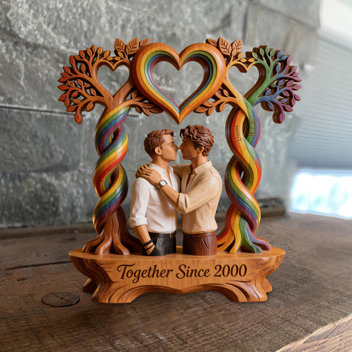 Individuelles Foto, Liebe ist Liebe - Personalisierte LGBT Unterstützung Holzschild