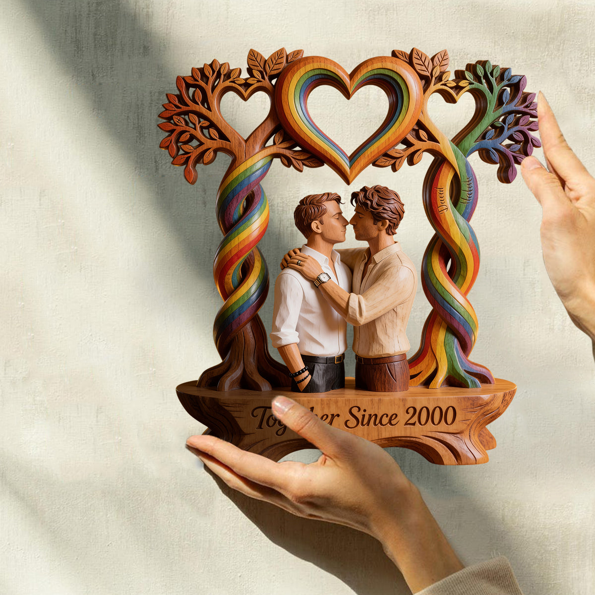 Individuelles Foto, Liebe ist Liebe - Personalisierte LGBT Unterstützung Holzschild