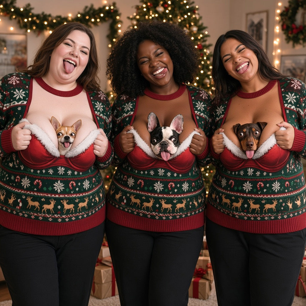 Funny Pet Photo - Personalized Dog Ugly Sweater