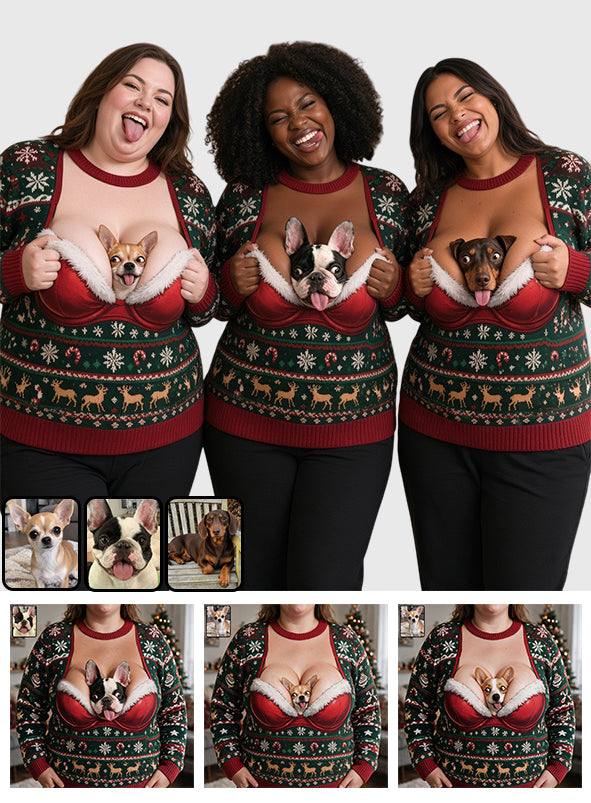 Funny Pet Photo - Personalized Dog Ugly Sweater