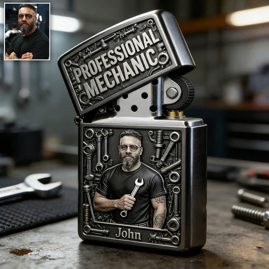 Garage Boss - Geschenk für Ehemann, für Vater - Personalisierter Mechaniker Feuerzeug