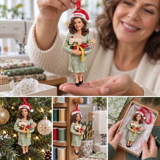 Love Sewing - Personalized Sewing Premium 3D Ornament